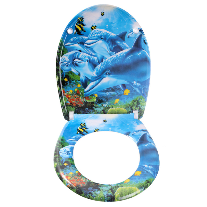 Toaletné sedadlo s mäkkou výstelkou, U-tvar, moderný minimalistický štýl, vzdialenosť dier 155 mm (nastaviteľná), vzorovaný povrch, model WD-819