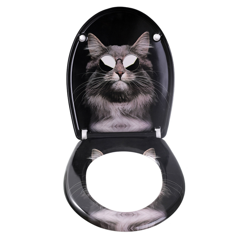 Toaletné sedadlo s mäkkou výstelkou, U-tvar, moderný minimalistický štýl, vzdialenosť dier 155 mm (nastaviteľná), vzorovaný povrch, model WD-819