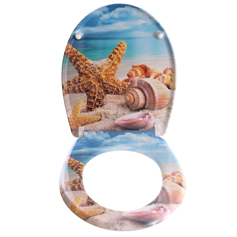 Toaletné sedadlo s mäkkou výstelkou, U-tvar, moderný minimalistický štýl, vzdialenosť dier 155 mm (nastaviteľná), vzorovaný povrch, model WD-819