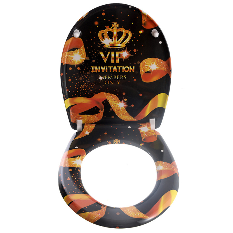 Toaletné sedadlo s mäkkou výstelkou, U-tvar, moderný minimalistický štýl, vzdialenosť dier 155 mm (nastaviteľná), vzorovaný povrch, model WD-819