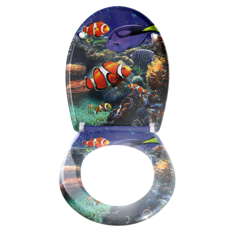 Toaletné sedadlo s mäkkou výstelkou, U-tvar, moderný minimalistický štýl, vzdialenosť dier 155 mm (nastaviteľná), vzorovaný povrch, model WD-819