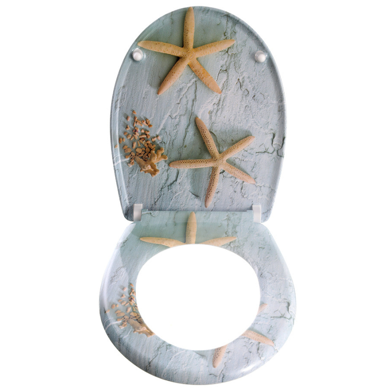 Toaletné sedadlo s mäkkou výstelkou, U-tvar, moderný minimalistický štýl, vzdialenosť dier 155 mm (nastaviteľná), vzorovaný povrch, model WD-819