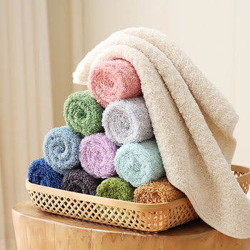 Detský štvorcový uterák z 100% bavlny, antibakteriálny, hrubý, okraj s háčikom na zavesenie, 105 g