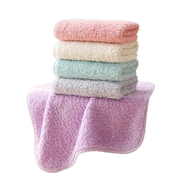 Detský štvorcový uterák z 100% bavlny, antibakteriálny, hrubý, okraj s háčikom na zavesenie, 105 g