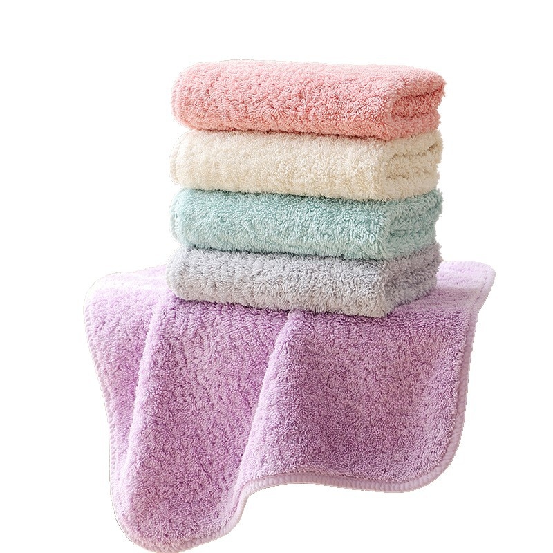 Detský štvorcový uterák z 100% bavlny, antibakteriálny, hrubý, okraj s háčikom na zavesenie, 105 g