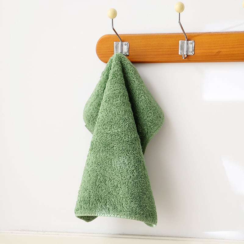 Detský štvorcový uterák z 100% bavlny, antibakteriálny, hrubý, okraj s háčikom na zavesenie, 105 g