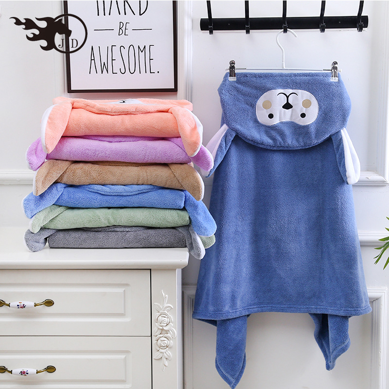 Detský uterák na kúpanie s kapucňou, 80% polyester + 20% polyamid, 200–300 g