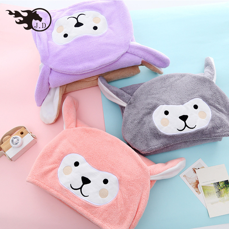 Detský uterák na kúpanie s kapucňou, 80% polyester + 20% polyamid, 200–300 g