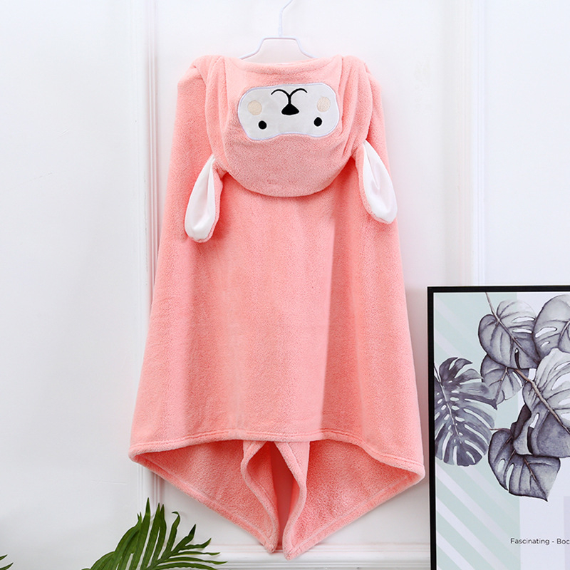 Detský uterák na kúpanie s kapucňou, 80% polyester + 20% polyamid, 200–300 g