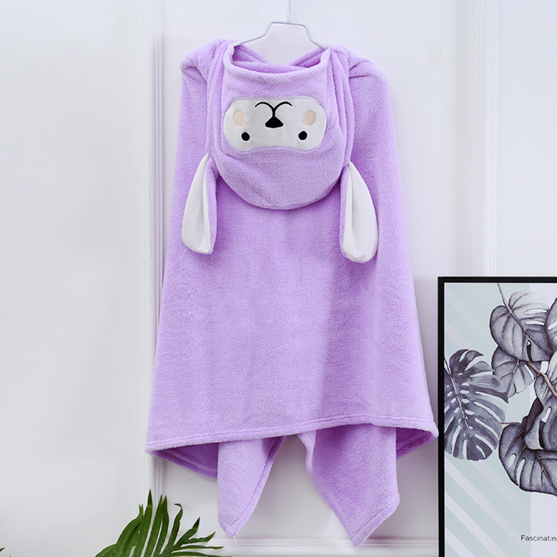 Detský uterák na kúpanie s kapucňou, 80% polyester + 20% polyamid, 200–300 g