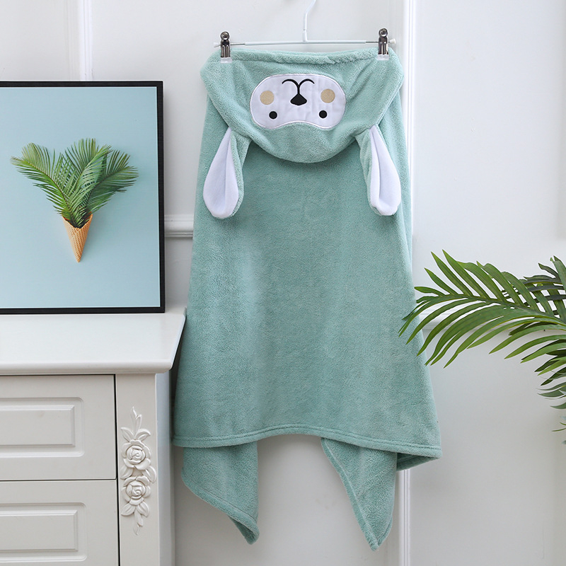 Detský uterák na kúpanie s kapucňou, 80% polyester + 20% polyamid, 200–300 g