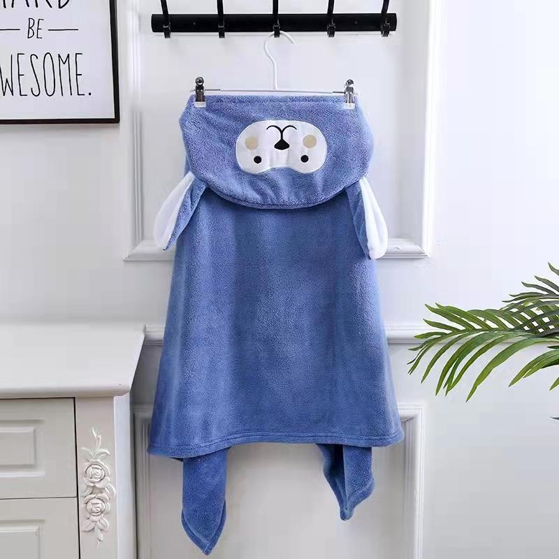 Detský uterák na kúpanie s kapucňou, 80% polyester + 20% polyamid, 200–300 g