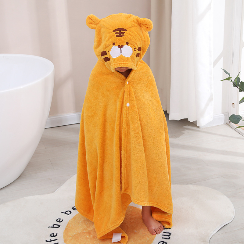 Detský uterák na kúpanie s kapucňou, 80% polyester + 20% polyamid, 200–300 g