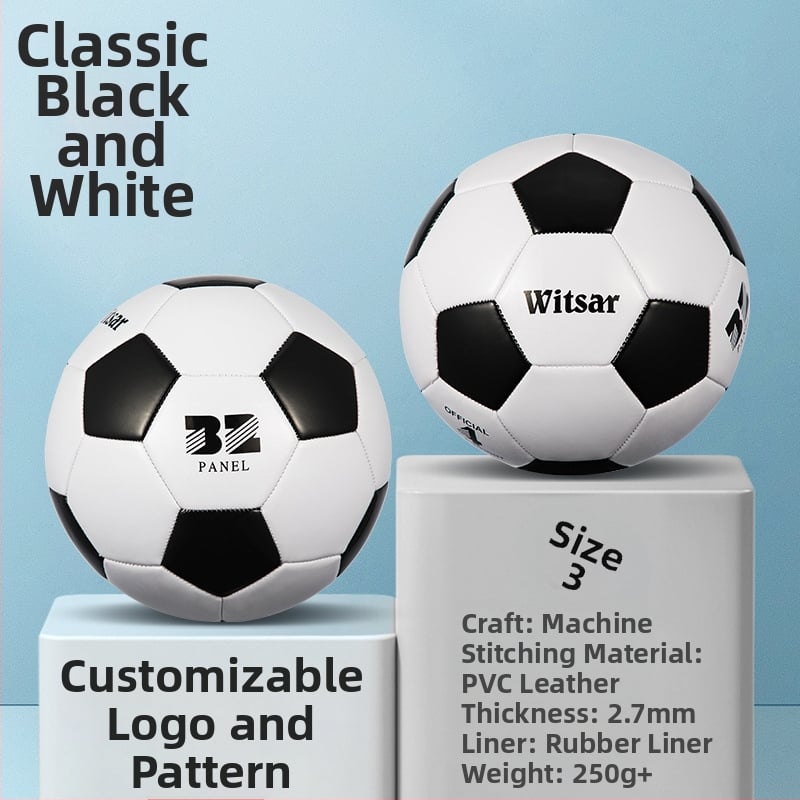 Тренировъчна футболна топка – PVC, машинна пришивка, № 3/4/5, подходяща за деца, марка witsar