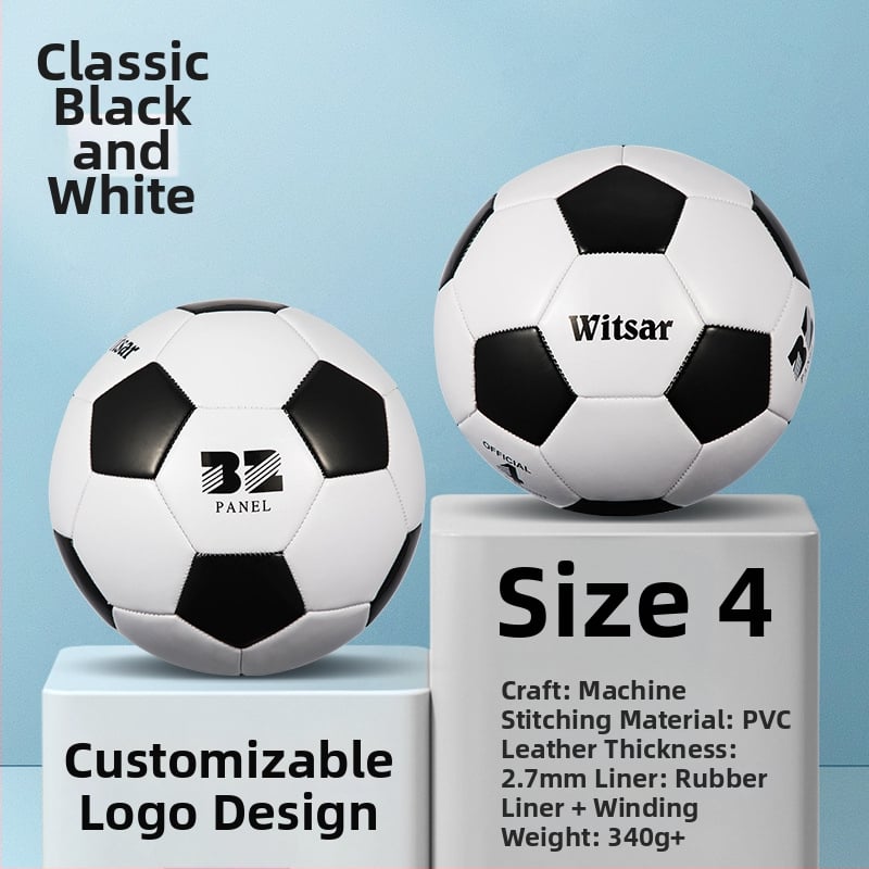 Тренировъчна футболна топка – PVC, машинна пришивка, № 3/4/5, подходяща за деца, марка witsar