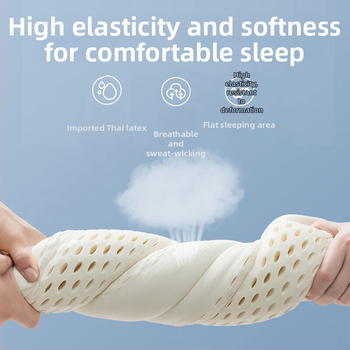 Pár jadier vankúša z prírodného latexu pre dospelých — podpora krku, obdĺžnikový tvar, tkaný jadrový materiál, latex 90%+ obsah