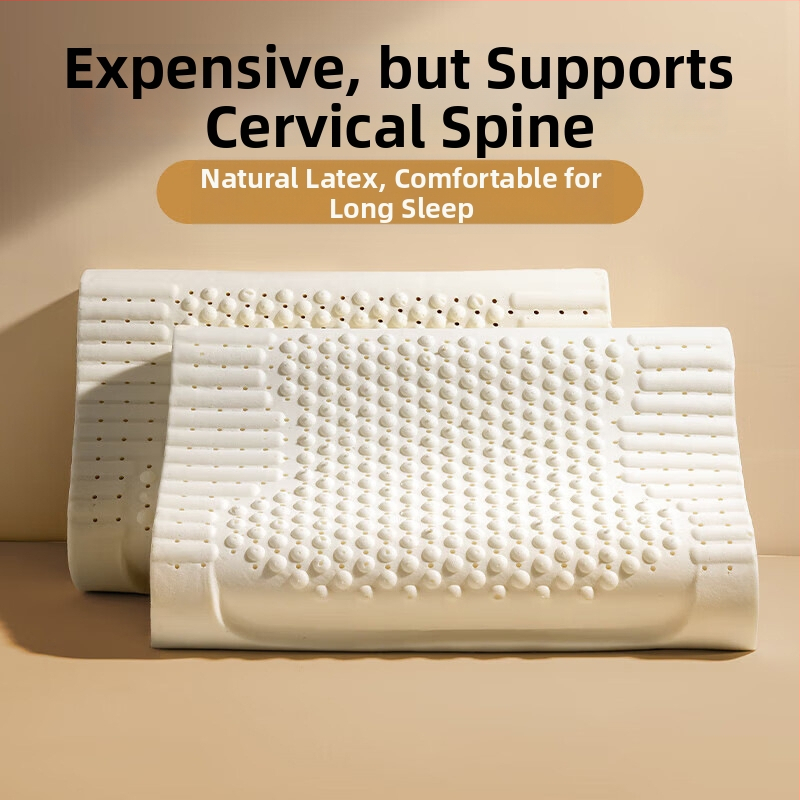 Pár jadier vankúša z prírodného latexu pre dospelých — podpora krku, obdĺžnikový tvar, tkaný jadrový materiál, latex 90%+ obsah