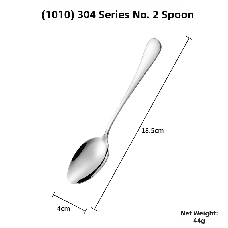 Sada príborov z 304 nerezovej ocele: lyžička, vidlička, nôž s lesklým leštením — Model 0411