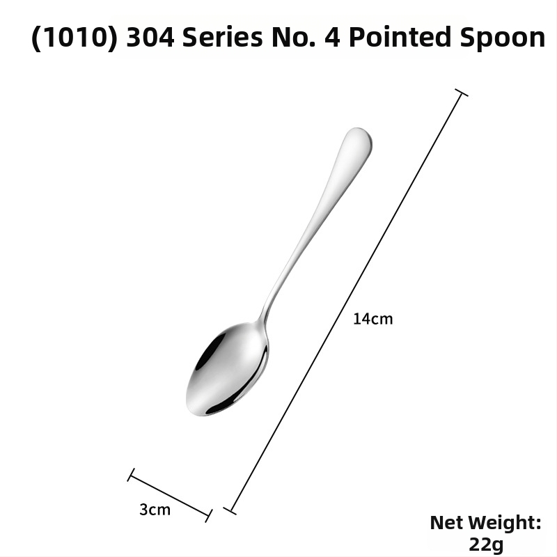 Sada príborov z 304 nerezovej ocele: lyžička, vidlička, nôž s lesklým leštením — Model 0411