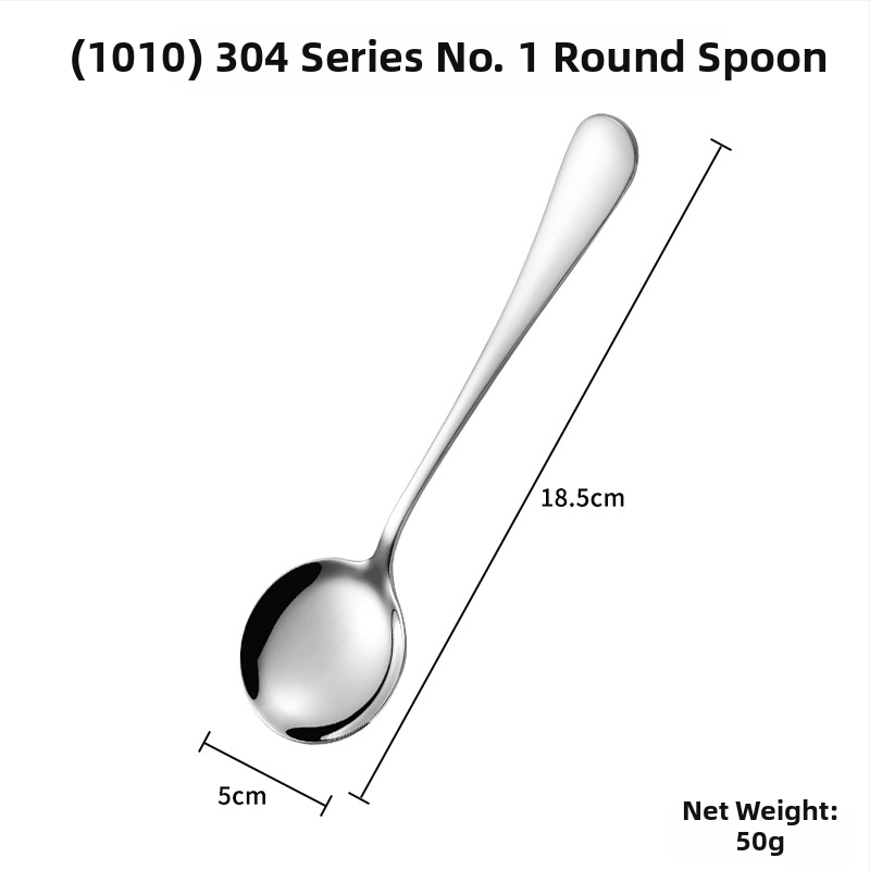 Sada príborov z 304 nerezovej ocele: lyžička, vidlička, nôž s lesklým leštením — Model 0411