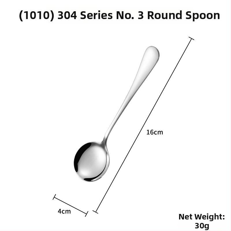 Sada príborov z 304 nerezovej ocele: lyžička, vidlička, nôž s lesklým leštením — Model 0411