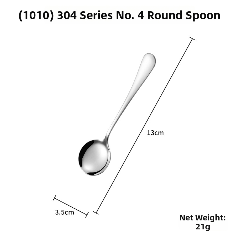 Sada príborov z 304 nerezovej ocele: lyžička, vidlička, nôž s lesklým leštením — Model 0411