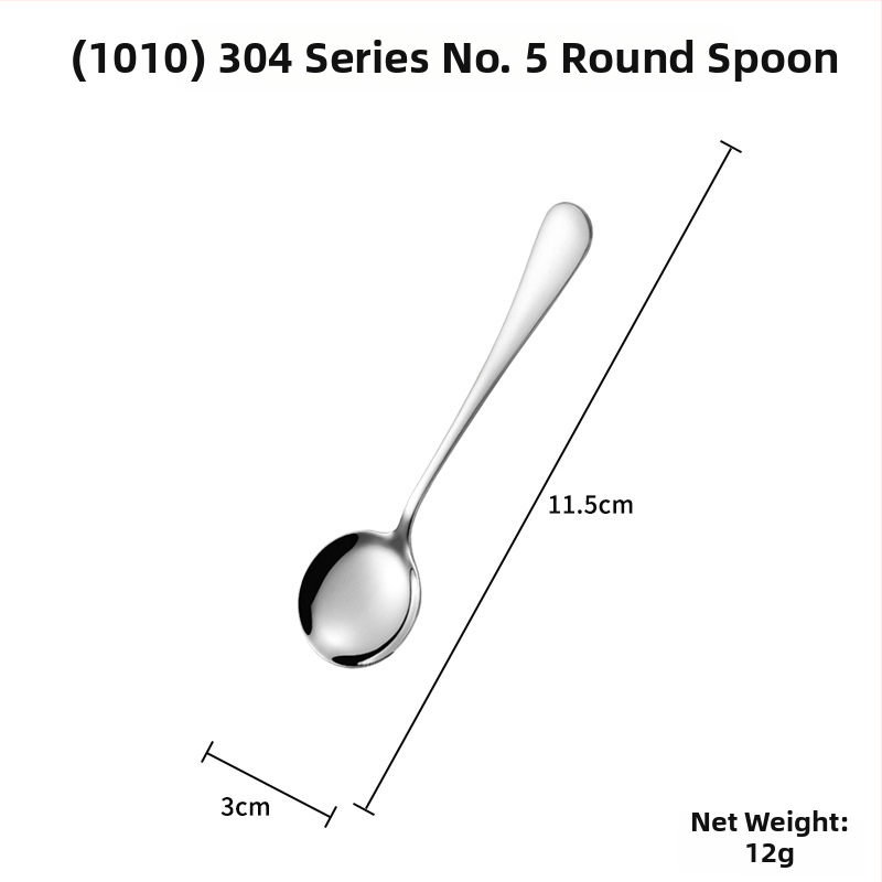 Sada príborov z 304 nerezovej ocele: lyžička, vidlička, nôž s lesklým leštením — Model 0411