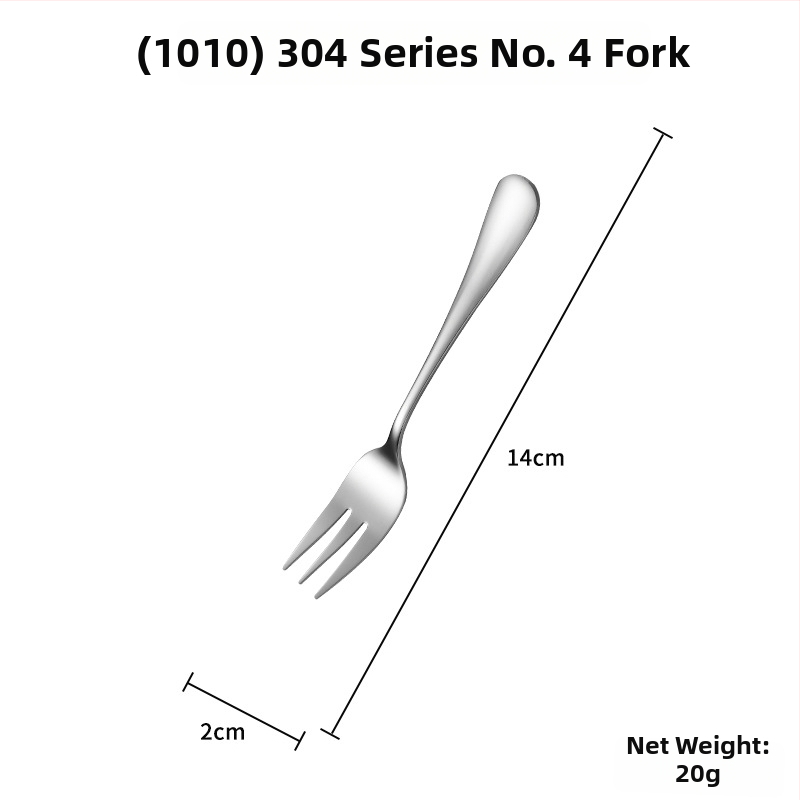 Sada príborov z 304 nerezovej ocele: lyžička, vidlička, nôž s lesklým leštením — Model 0411