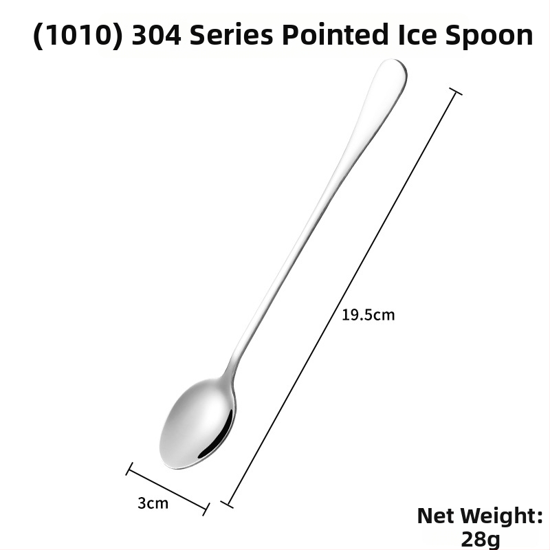 Sada príborov z 304 nerezovej ocele: lyžička, vidlička, nôž s lesklým leštením — Model 0411
