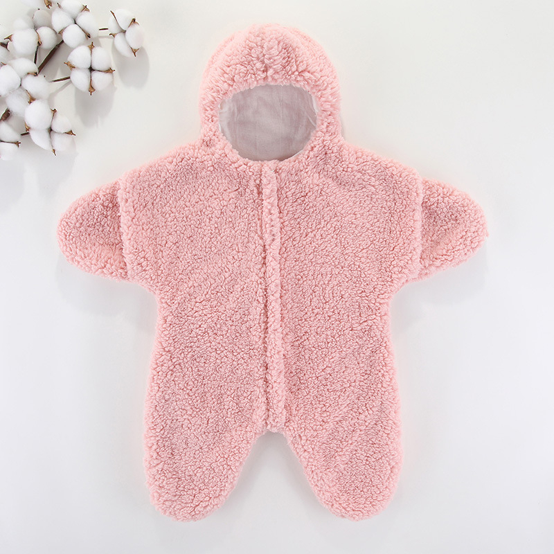 Dojenčadi vreća za spavanje s razdvojenim nogama, lamb fleece, debeli i topli, zaštita od otvaranja deke, za proljeće, jesen i zimu, uzorak morske zvijezde