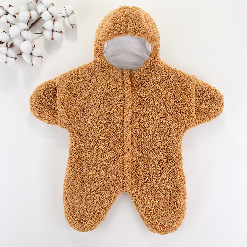 Dojenčadi vreća za spavanje s razdvojenim nogama, lamb fleece, debeli i topli, zaštita od otvaranja deke, za proljeće, jesen i zimu, uzorak morske zvijezde