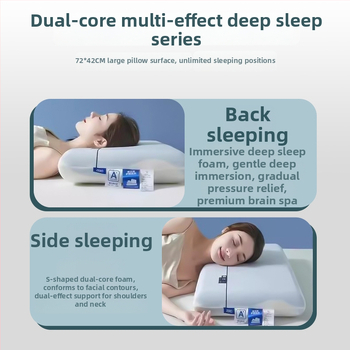 Vankúš z pamäťovej peny – hotelový štýl, obdĺžnikový tvar, Ice Silk látka, stredná podpora, 3D rezanie