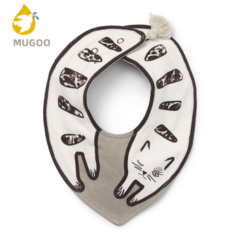 MUGOO Bavlnený nepremokavý bryndák pre bábätká a batoľatá (0–3 roky)