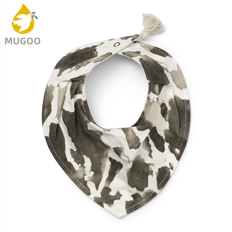 MUGOO Bavlnený nepremokavý bryndák pre bábätká a batoľatá (0–3 roky)