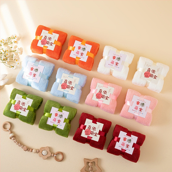 Бебешка кърпа с коралов велур, 150D, плоско тъкане, 50–80 г, персонализирана обработка