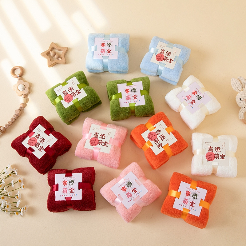 Бебешка кърпа с коралов велур, 150D, плоско тъкане, 50–80 г, персонализирана обработка