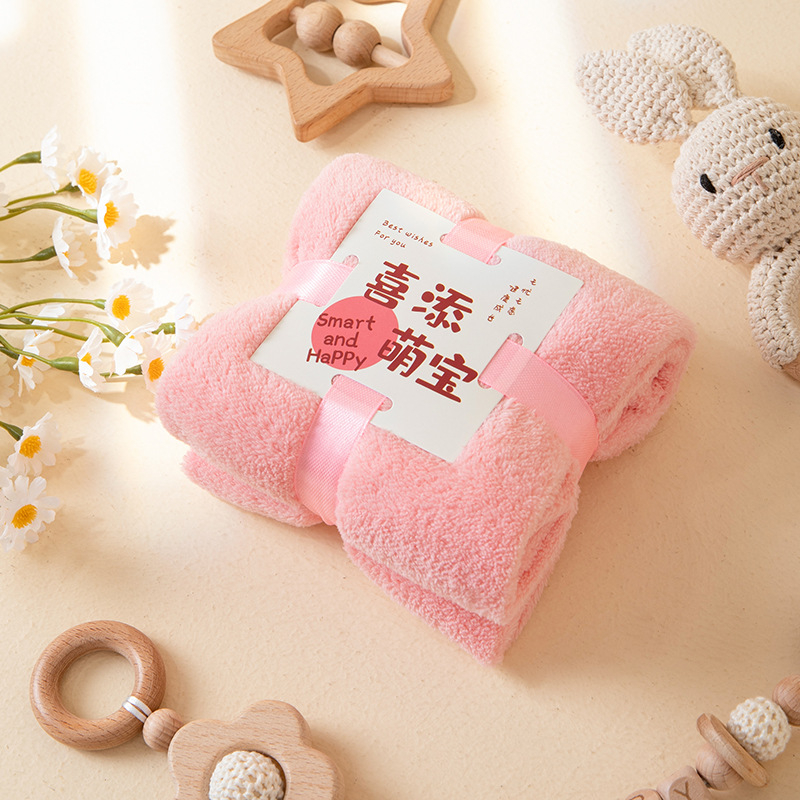 Бебешка кърпа с коралов велур, 150D, плоско тъкане, 50–80 г, персонализирана обработка