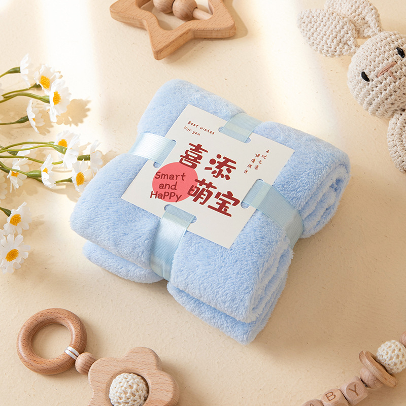 Бебешка кърпа с коралов велур, 150D, плоско тъкане, 50–80 г, персонализирана обработка