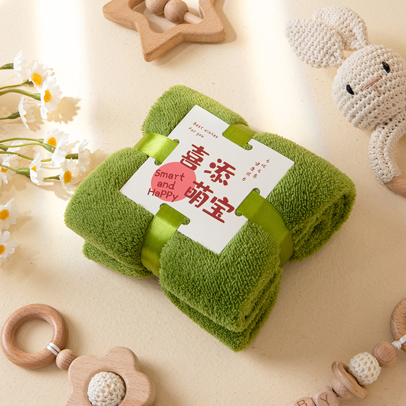 Бебешка кърпа с коралов велур, 150D, плоско тъкане, 50–80 г, персонализирана обработка