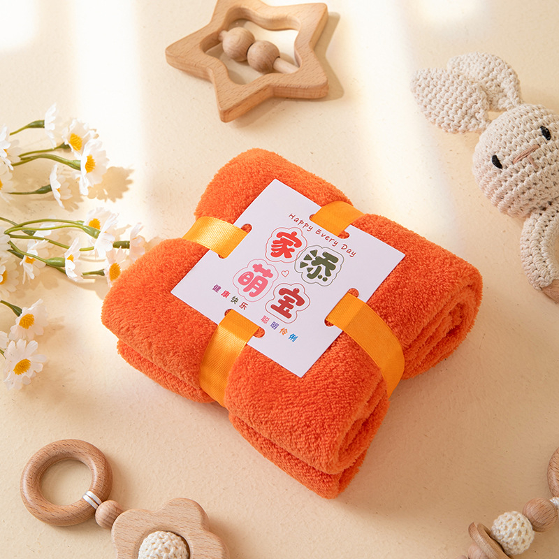 Бебешка кърпа с коралов велур, 150D, плоско тъкане, 50–80 г, персонализирана обработка