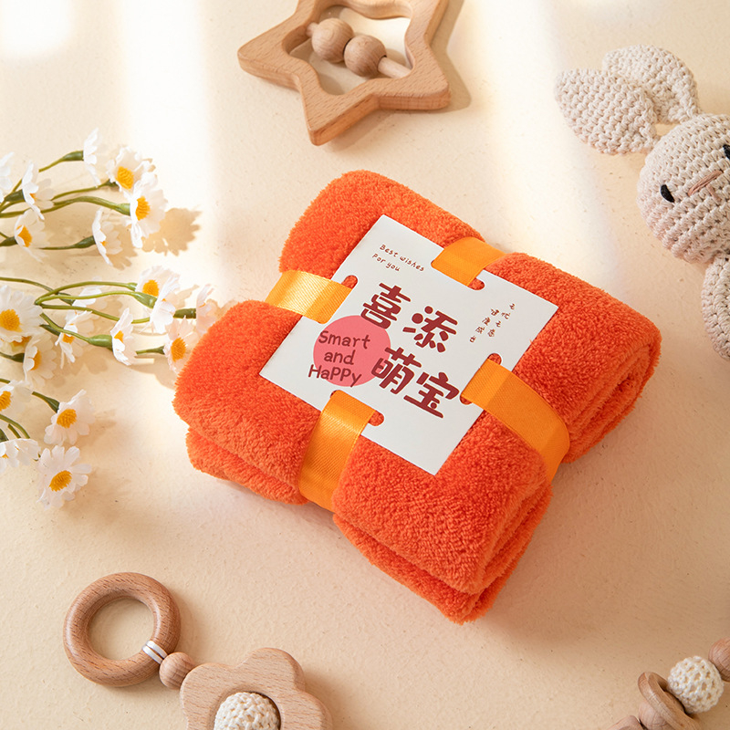 Бебешка кърпа с коралов велур, 150D, плоско тъкане, 50–80 г, персонализирана обработка