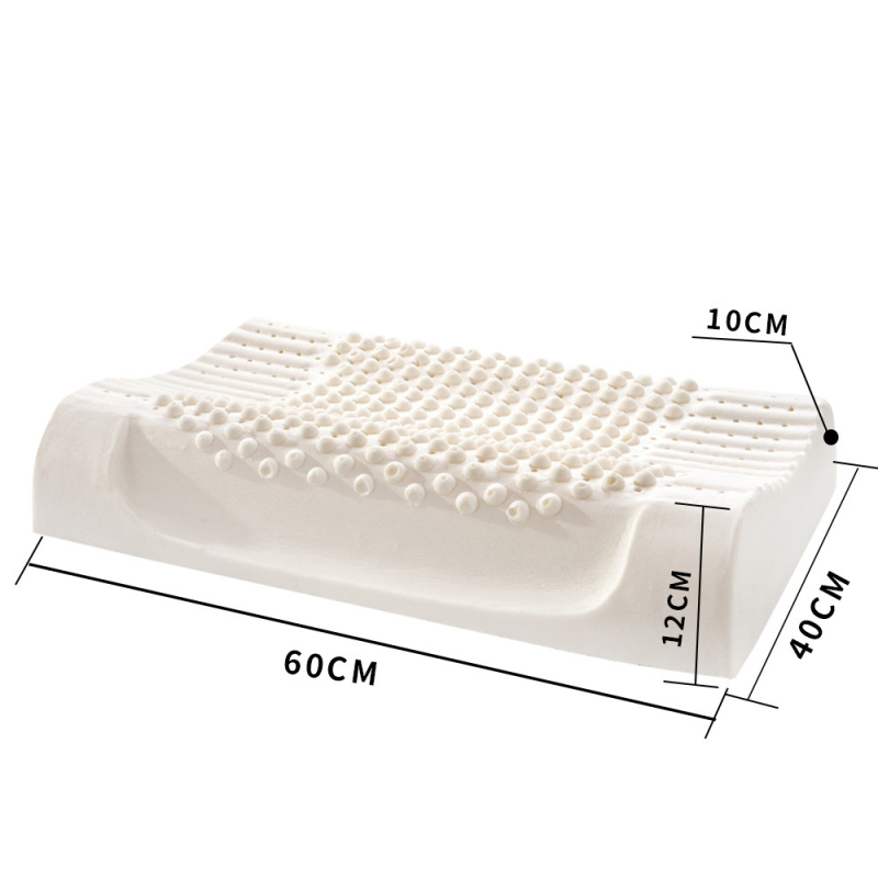 Latexová vankúš pre dospelých, vlnitý tvar, výška jadra pod 5 cm, pletená látka jadra, prírodný latex 90%+