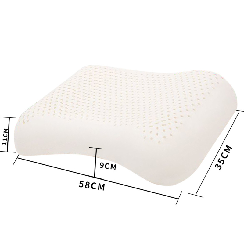 Latexová vankúš pre dospelých, vlnitý tvar, výška jadra pod 5 cm, pletená látka jadra, prírodný latex 90%+