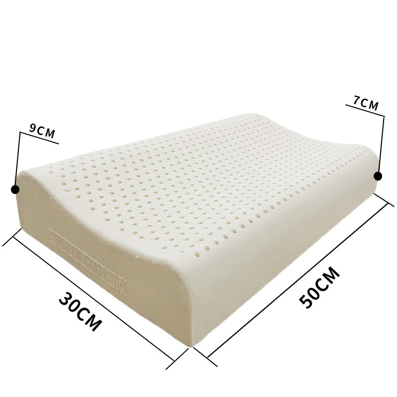 Latexová vankúš pre dospelých, vlnitý tvar, výška jadra pod 5 cm, pletená látka jadra, prírodný latex 90%+