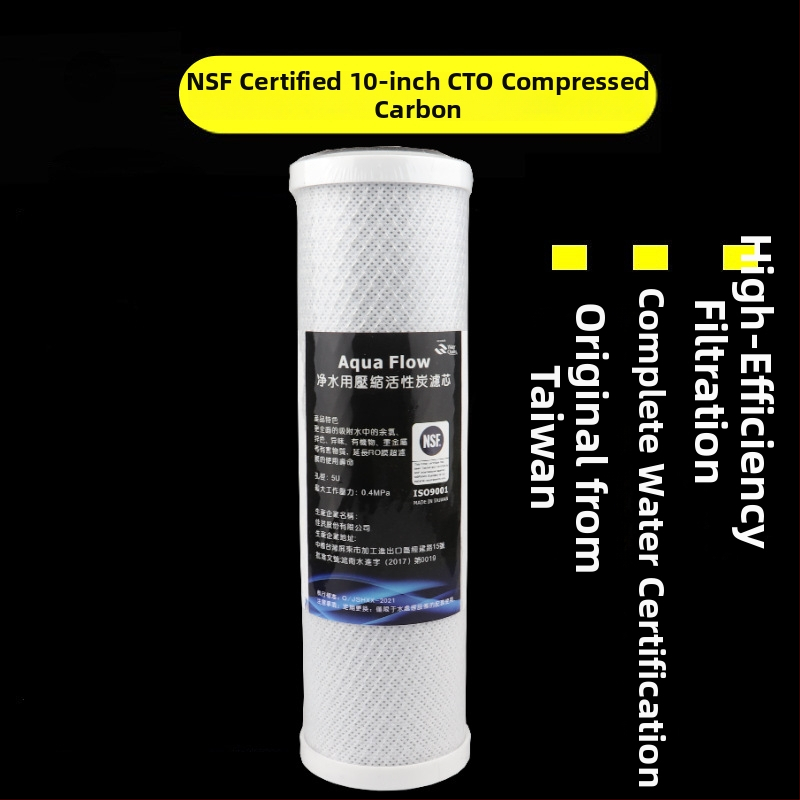 Filtračný cartridge na vodu, 5-stupňový domáci filter, PP bavlna a sinterované aktívne uhlie, NSF certifikát, potravinárska kvalita materiálu