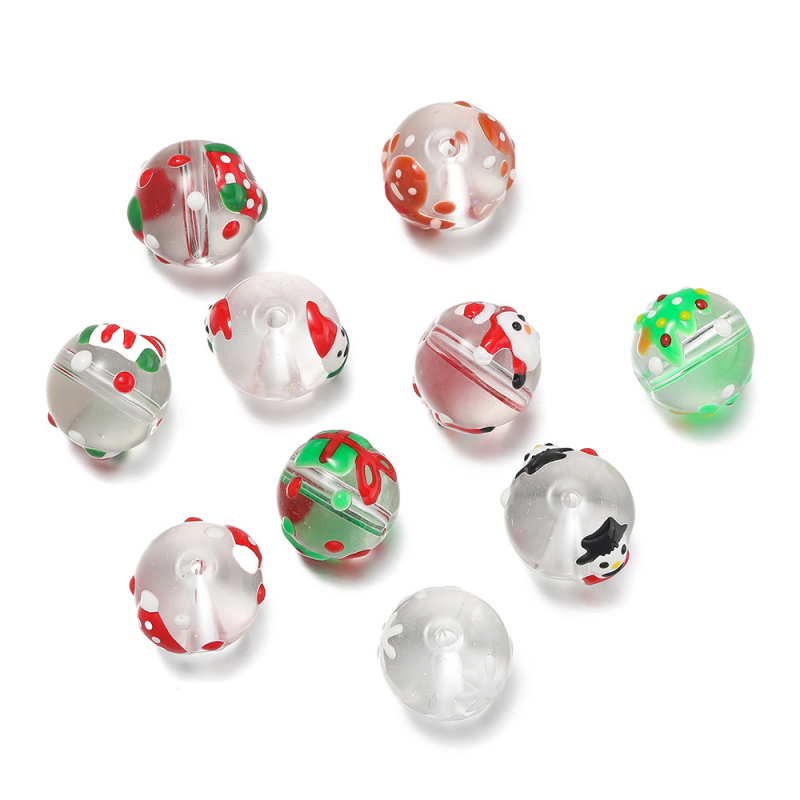 Sklenené vianočné perly – glazované, originálny dizajn, značka Sound of Waves