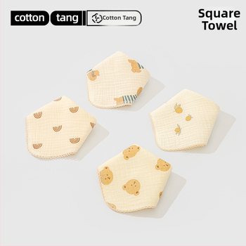 Bavlnená utierka na sliny pre deti s motívmi zvierat a kreslených postáv, proti špine, bezpečnosť trieda A