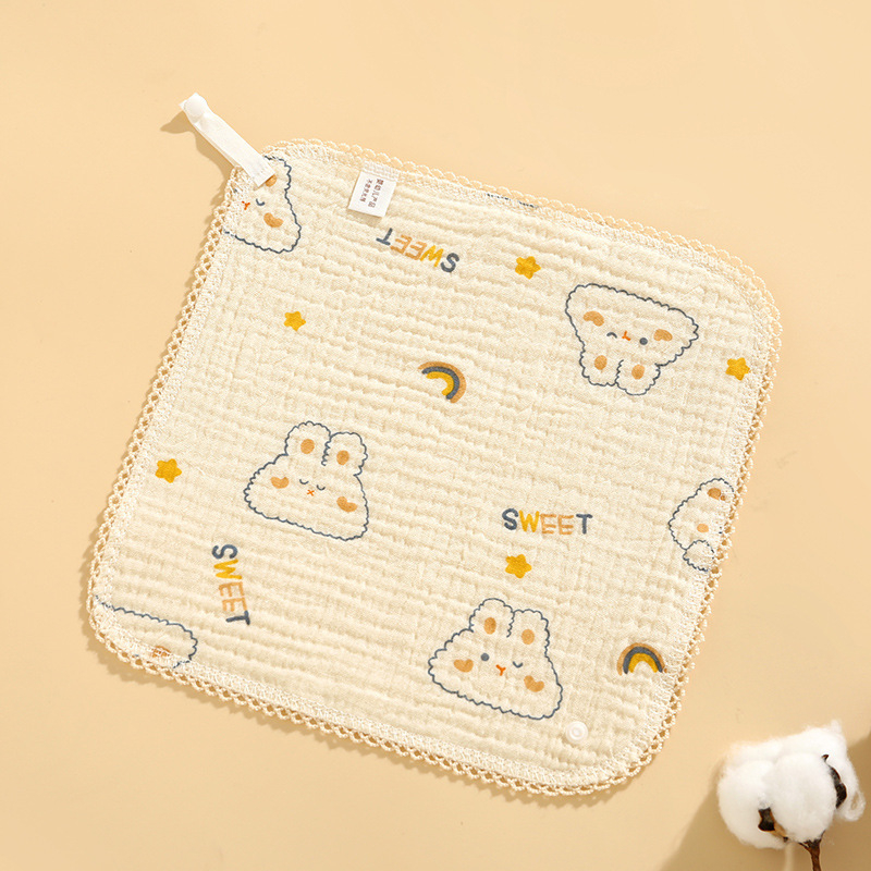 Bavlnená utierka na sliny pre deti s motívmi zvierat a kreslených postáv, proti špine, bezpečnosť trieda A