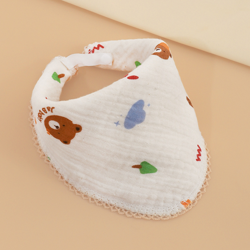 Bavlnená utierka na sliny pre deti s motívmi zvierat a kreslených postáv, proti špine, bezpečnosť trieda A