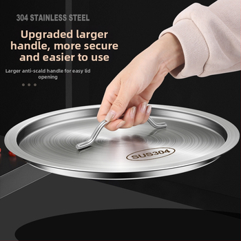 Nerezová univerzálna pokrievka na hrnce a nádoby, guľatý zosilnený dizajn, potravinárska kvalita